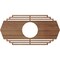 Ekena Millwork Chrysler Wood Fretwork Pierced Ceiling Medallion, Walnut, 38"W x 19"H x 10"ID x 3/8"T CMWP38X19X0375CSWA - alternate 3